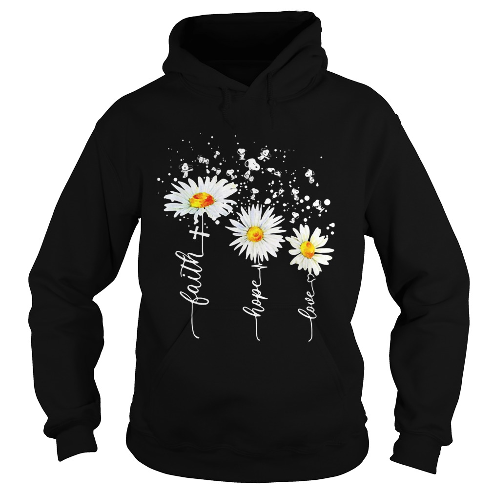 Snoopy flower faith hope love heartbeat Hoodie