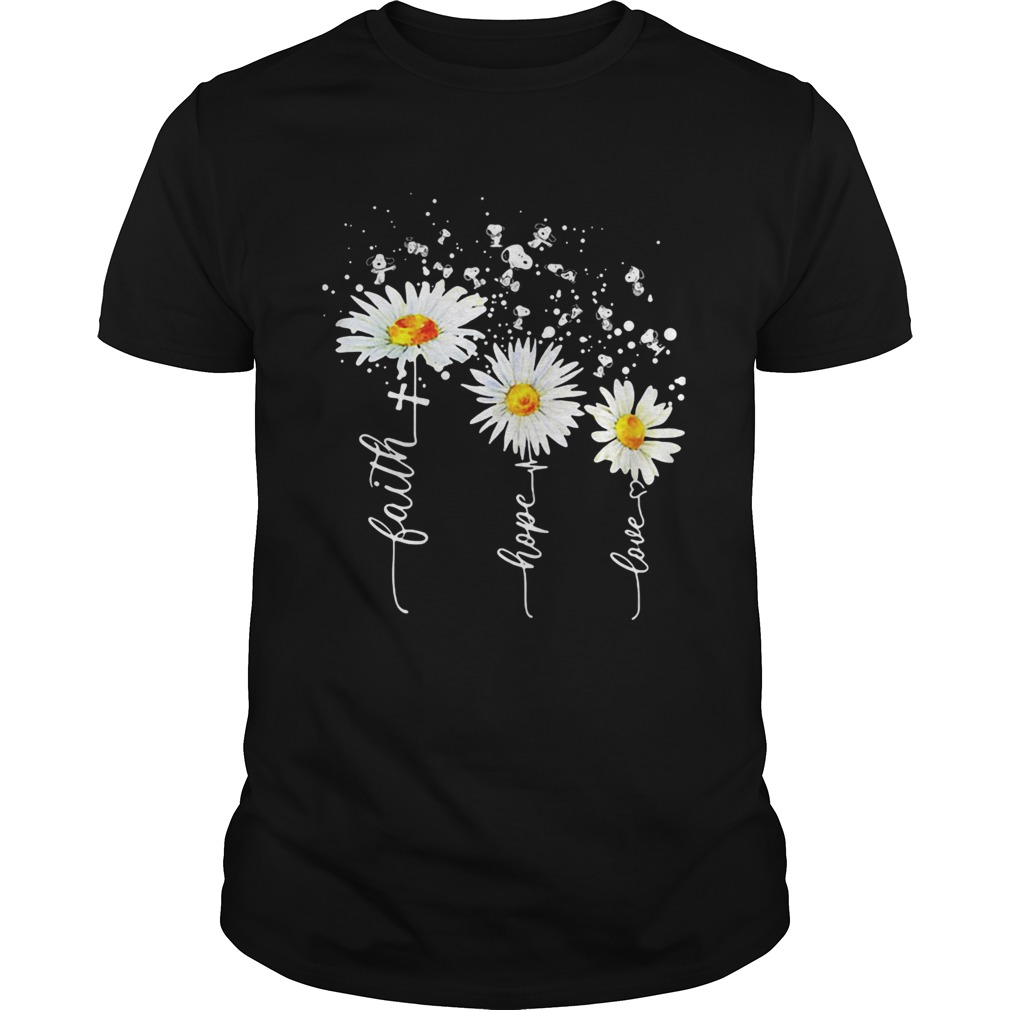 Snoopy flower faith hope love heartbeat Unisex