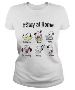 Snoopy stay at home sleeping food work training music coffee  Classic Ladies