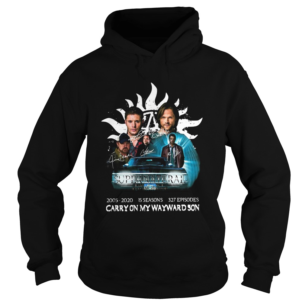 Supernatural 20052020 15 Seasons 327 Episodes Carry On My Wayward Son Hoodie