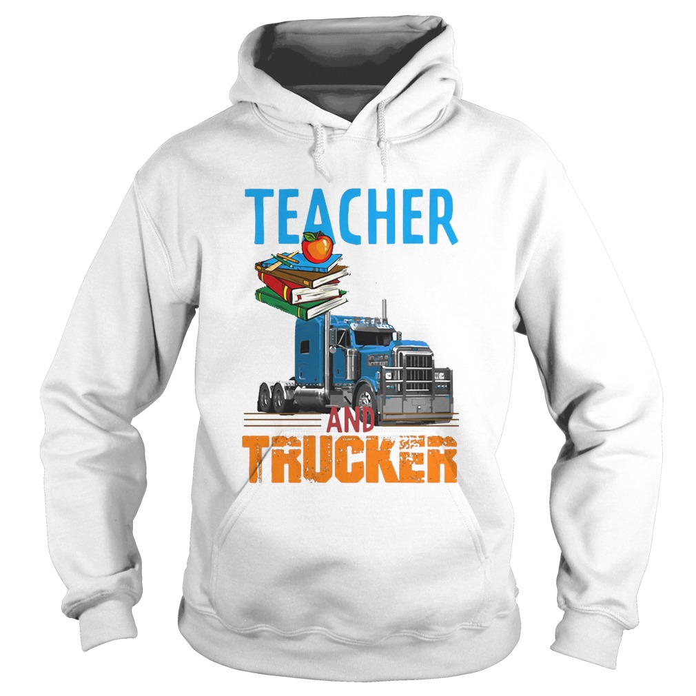Teacher and trucker book apple Hoodie