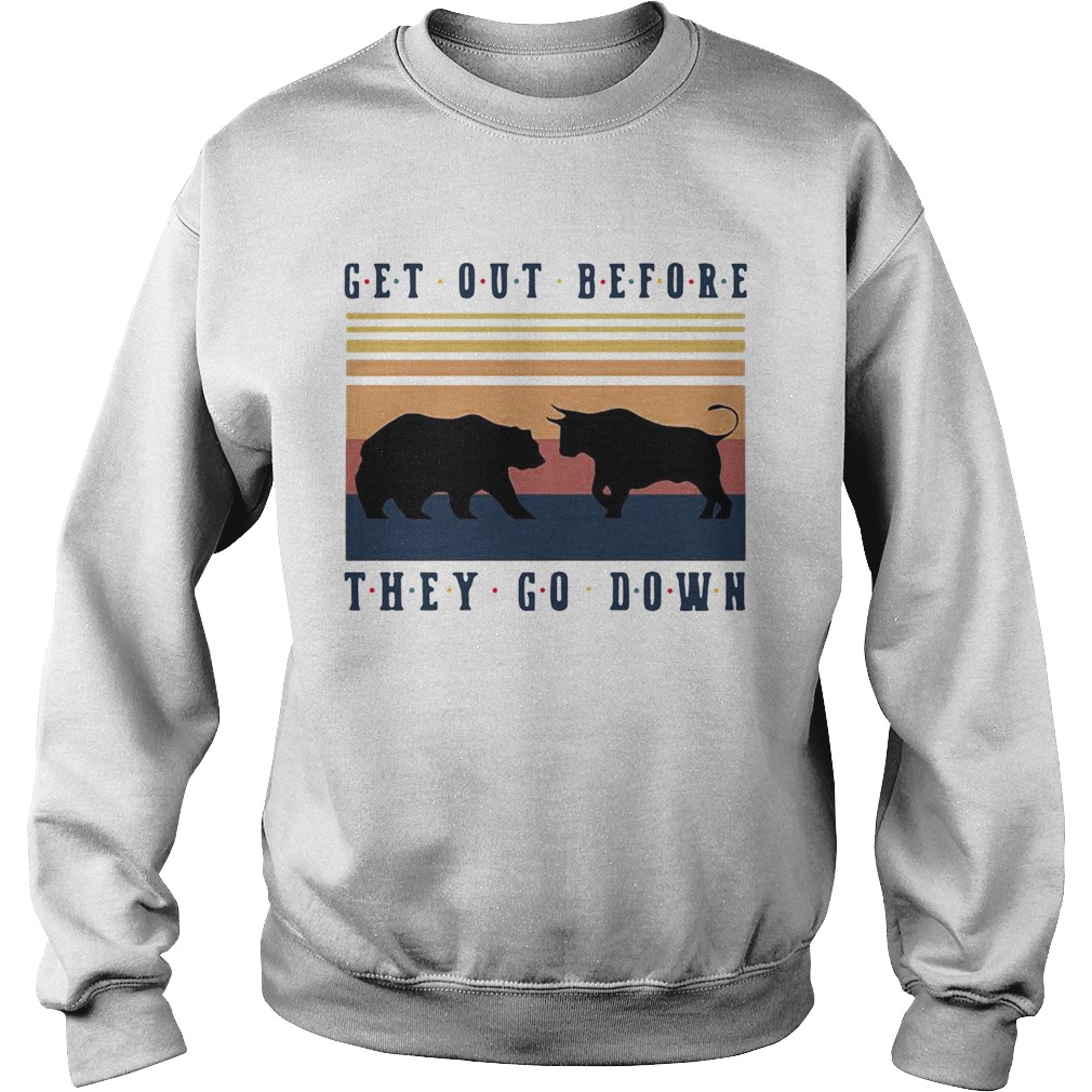 The Beer Vs The Buffalo Get Out Before They Go Down Vintage Sweatshirt