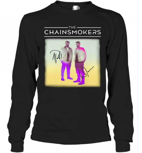 The Chainsmokers Members Signatures T-Shirt Long Sleeved T-shirt