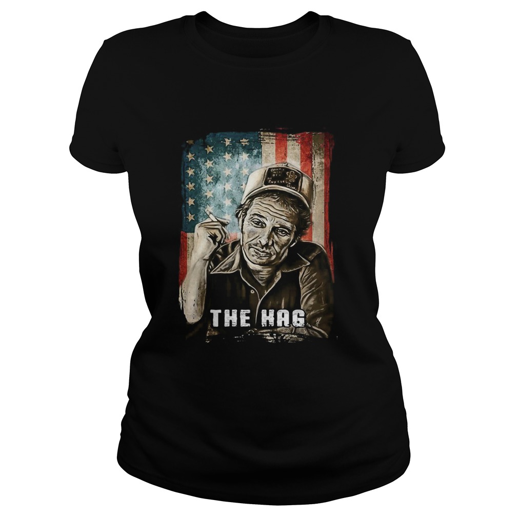 The hag smoking american flag independence day Classic Ladies