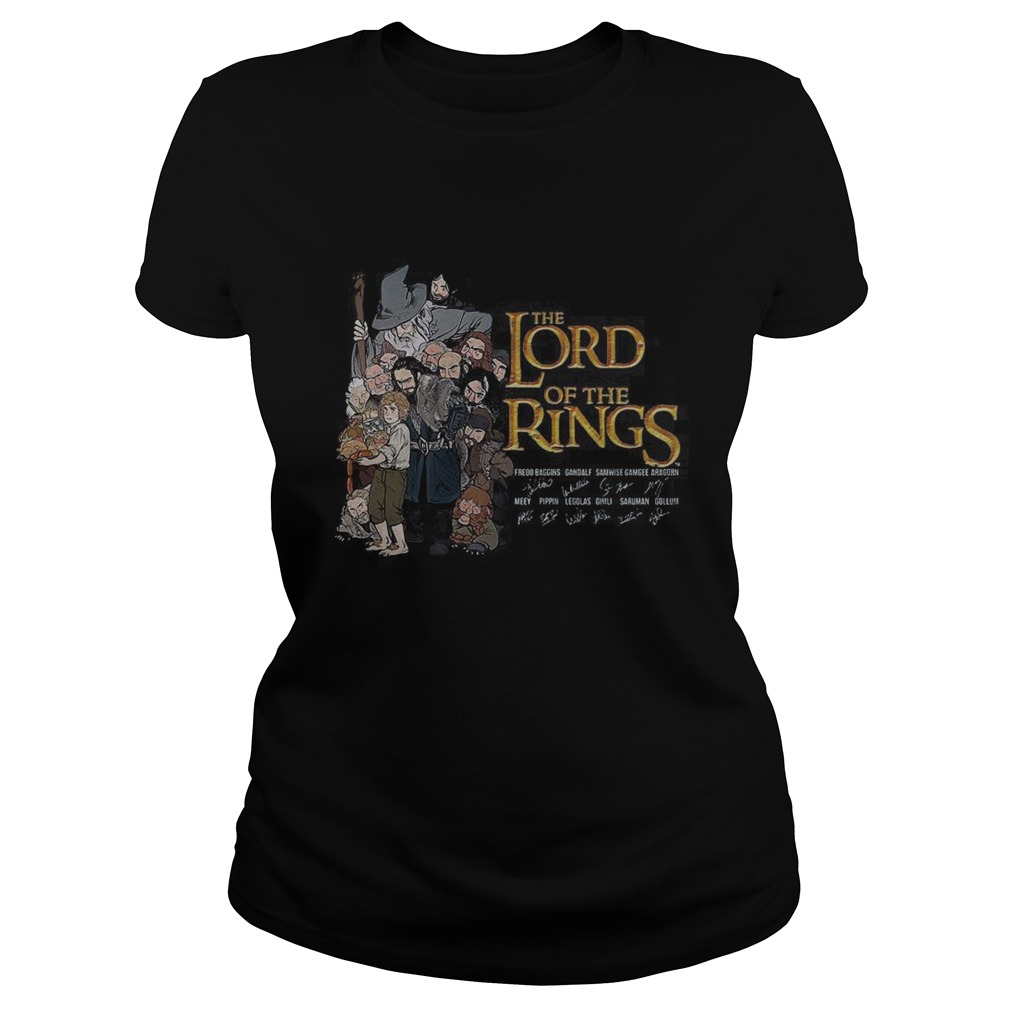 The lord of the rings characters signatures black Classic Ladies
