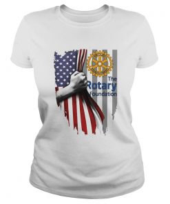 The rotary foundation logo american flag independence day  Classic Ladies
