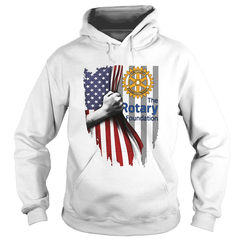 The rotary foundation logo american flag independence day Hoodie