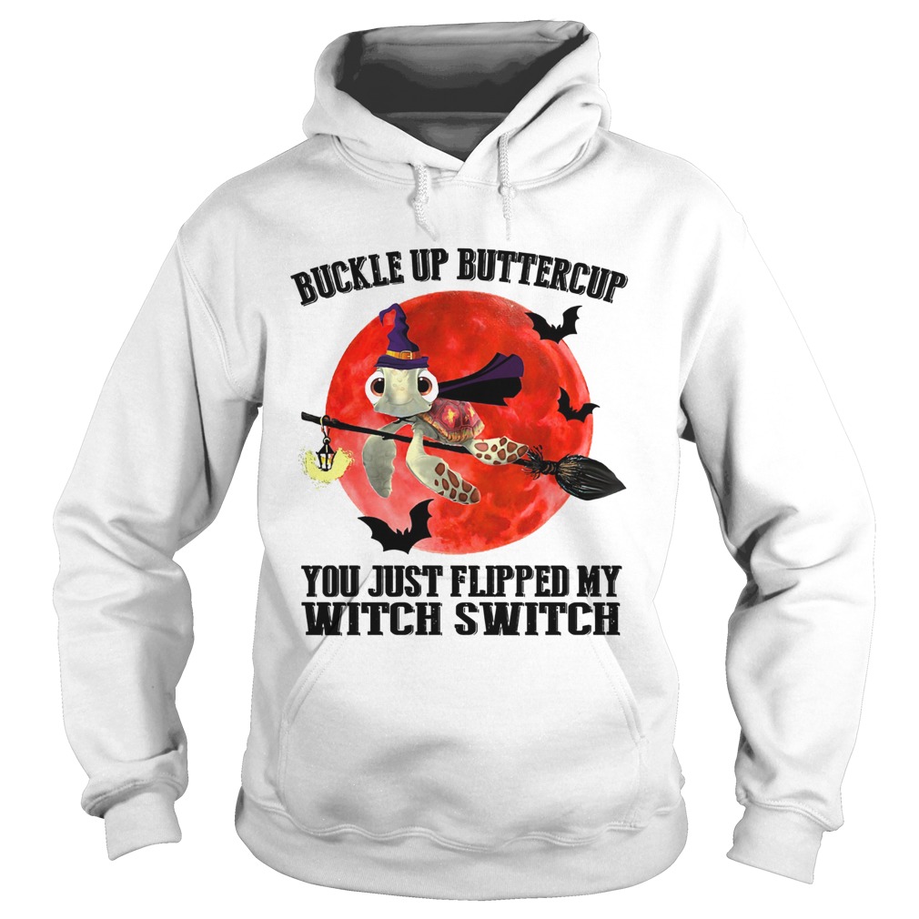 Turtle buckle up buttercup you just flipped my witch switch sunset Hoodie