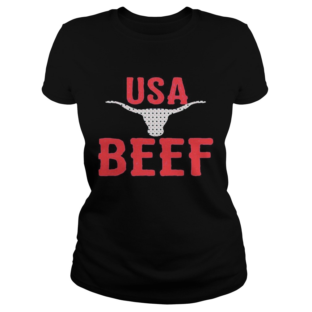 USA Beef Cow Head Red Classic Ladies