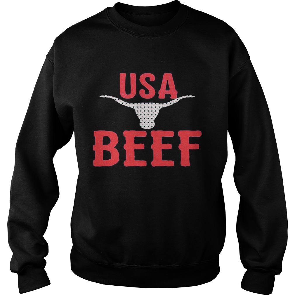 USA Beef Cow Head Red Sweatshirt