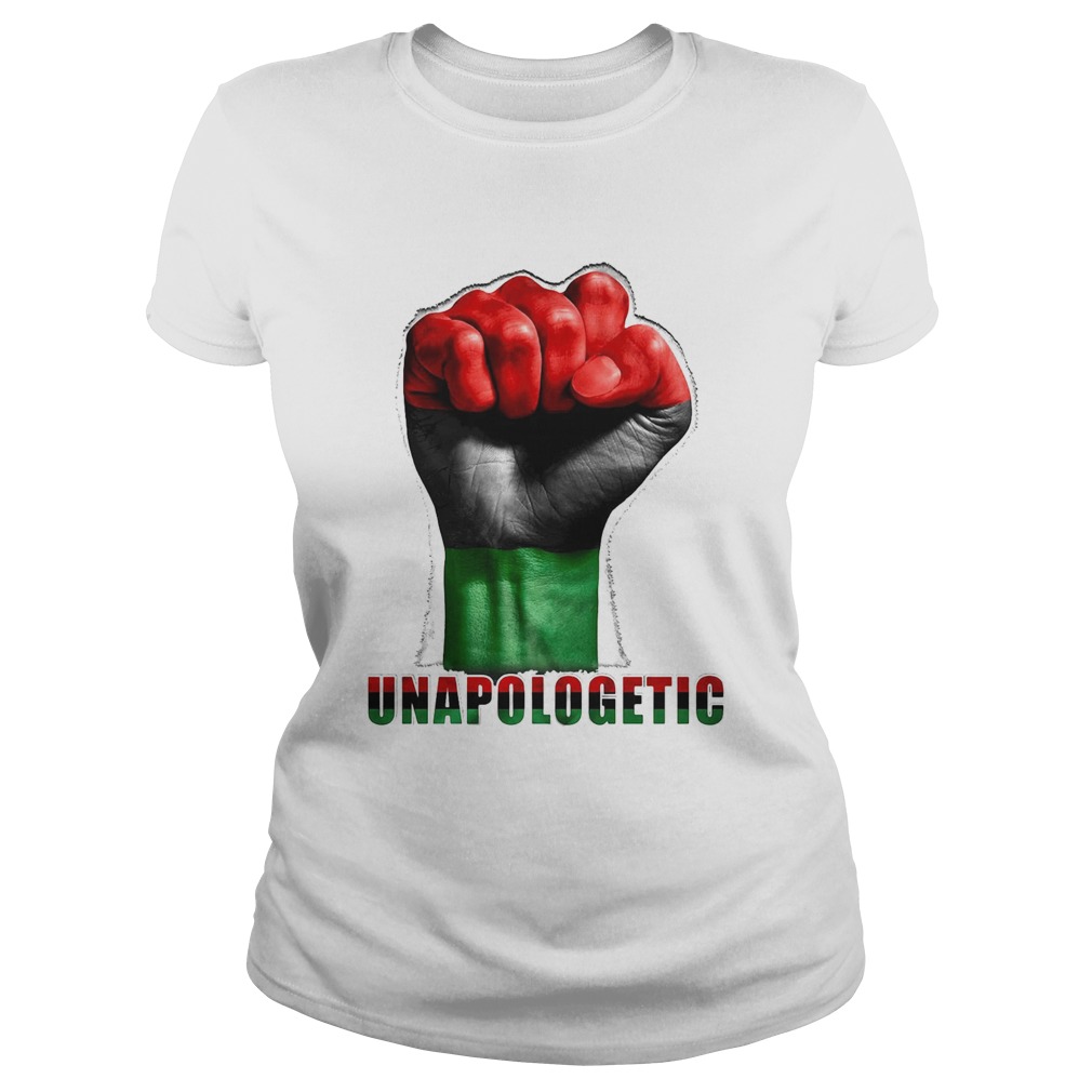 Unapologetic Pan African Flag Hand Black Lives Matter Classic Ladies