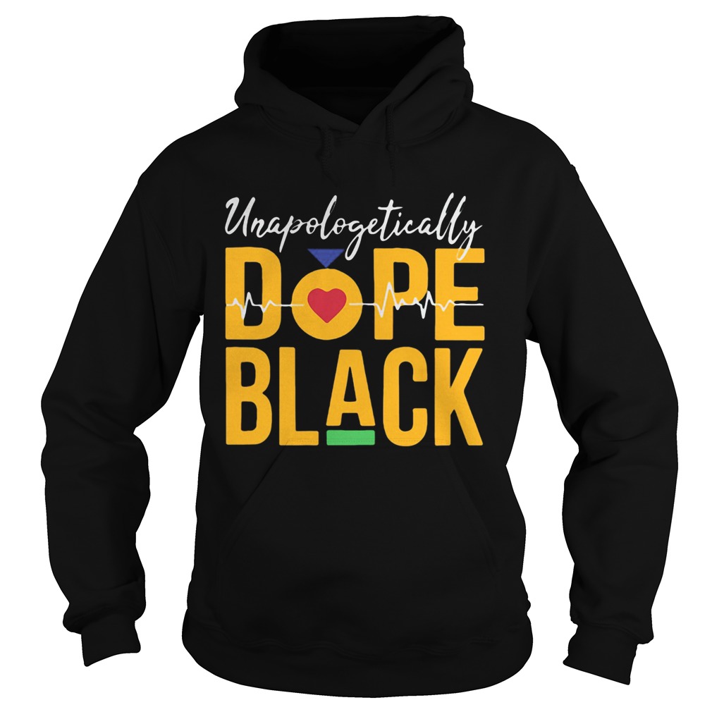 Unapologetically dope black heartbeat Hoodie