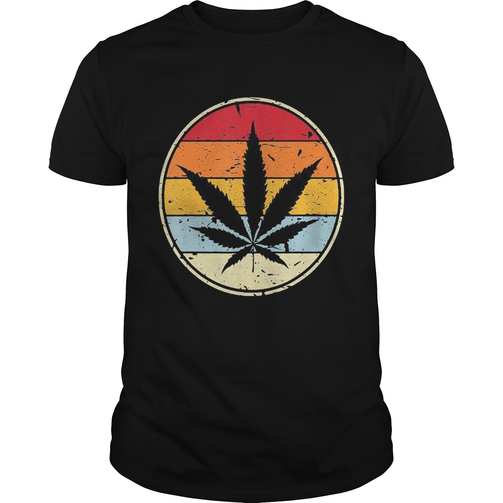 Weed black vintage retro circle Unisex