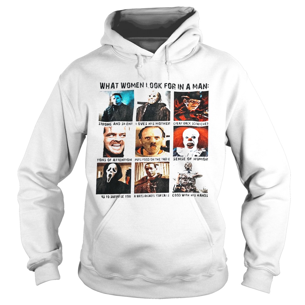 What women look for in a man strong and silent loves his mother Halloween Hoodie