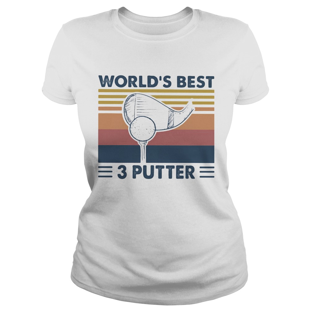 Worlds Best 3 Putter Gold Vintage Retro Classic Ladies
