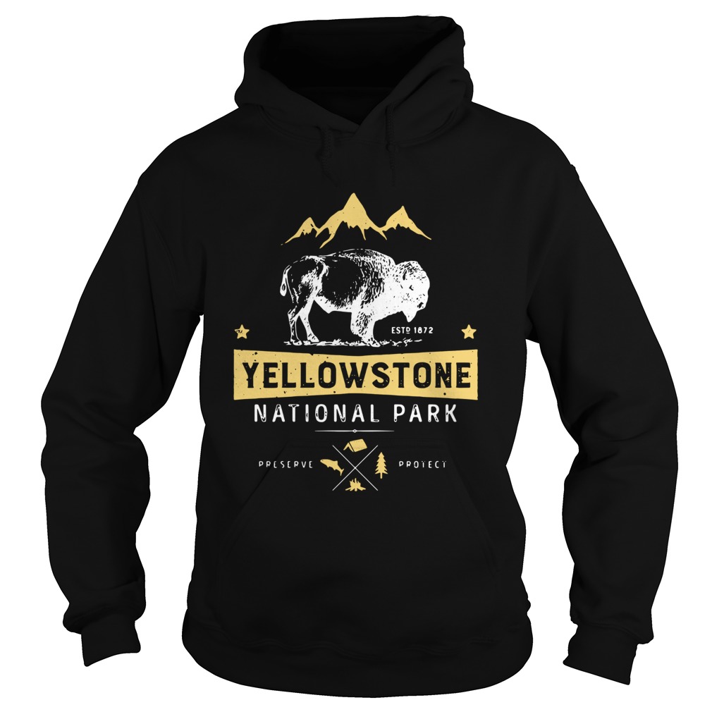 Yellowstone National Park Us Bison Buffalo Vintage 2020 Hoodie