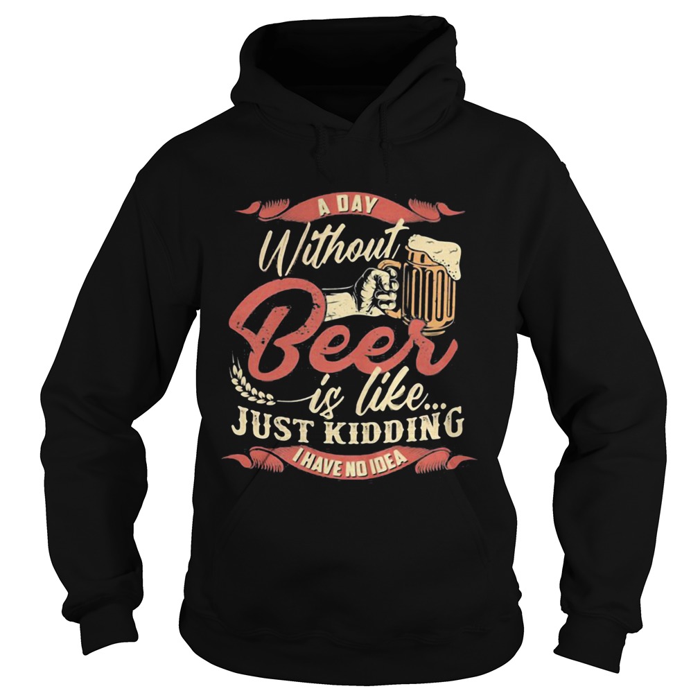 a day without beer is like just kidding I have no idea Hoodie