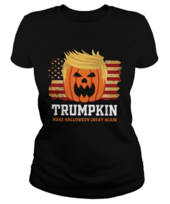 1597722258Trumpkin Make Halloween Great Again American Flag  Classic Ladies