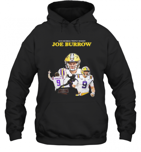 2019 Heisman Trophy Winners Joe Burrow Lsu Tigers Signature T-Shirt Unisex Hoodie