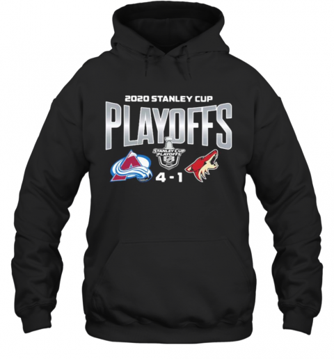 2020 Stanley Cup Playoffs Colorado Avalanche Logo Black And White Vs Golden Eagle T-Shirt Unisex Hoodie