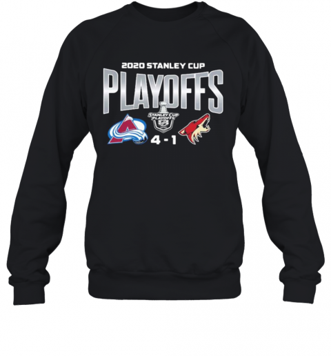 2020 Stanley Cup Playoffs Colorado Avalanche Logo Black And White Vs Golden Eagle T-Shirt Unisex Sweatshirt