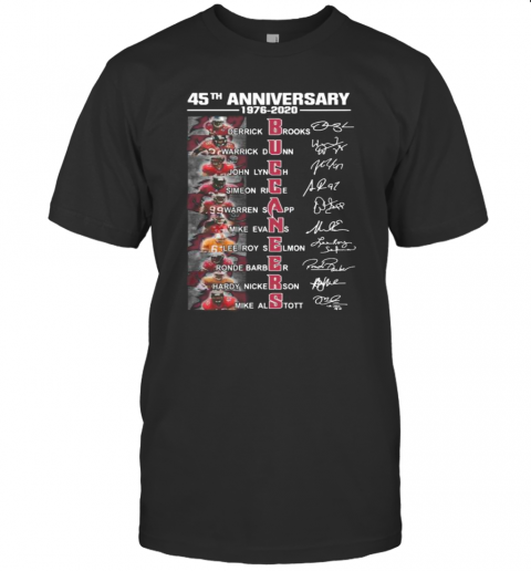 45Th Anniversary 1976 2020 Buccaneers Signatures T-Shirt