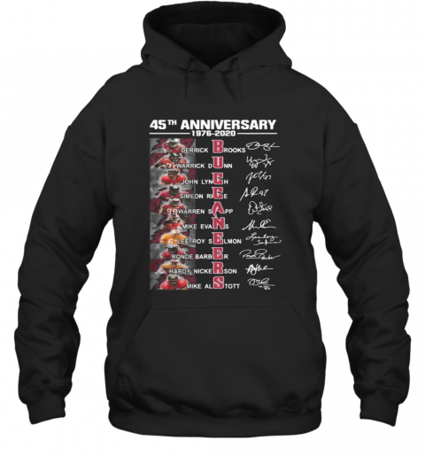45Th Anniversary 1976 2020 Buccaneers Signatures T-Shirt Unisex Hoodie