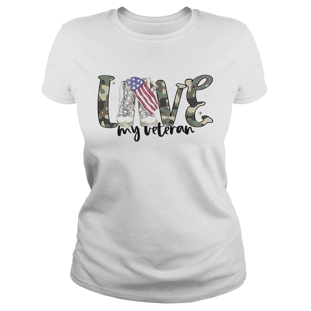 4th Of July Love My Veteran Classic Ladies