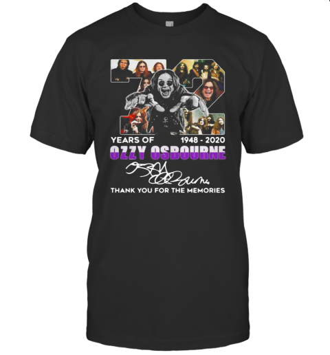 72 Years Of 1948 2020 Ozzy Osbourne Thank You For The Memories Signature T-Shirt Classic Men's T-shirt