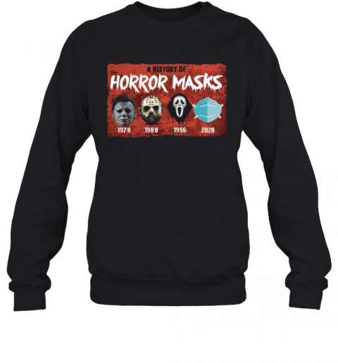 A History Of Horror Masks 1976 1980 1996 2020 T-Shirt Unisex Sweatshirt