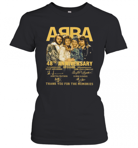 ABBA 48Th Anniversary 1972 2020 Thank You For The Memories T-Shirt Classic Women's T-shirt