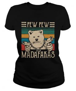 Akita Inu Pew Pew Madafakas Vintage  Classic Ladies