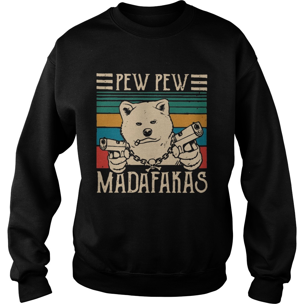 Akita Inu Pew Pew Madafakas Vintage Sweatshirt