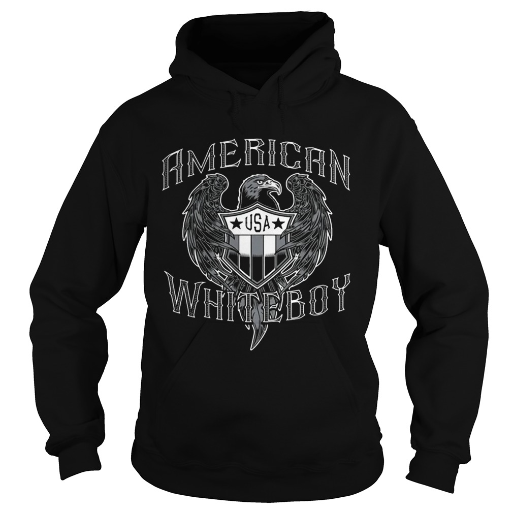 American White Boy Eagle Flag Shield Usa Hoodie