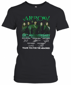 Arrow 08Th Anniversary 2012 2020 08 Seasons 162 Episodes Signatures T-Shirt Classic Women's T-shirt