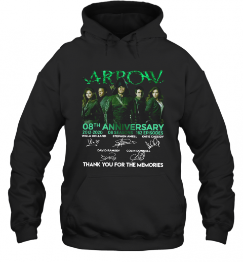 Arrow 08Th Anniversary 2012 2020 08 Seasons 162 Episodes Signatures T-Shirt Unisex Hoodie