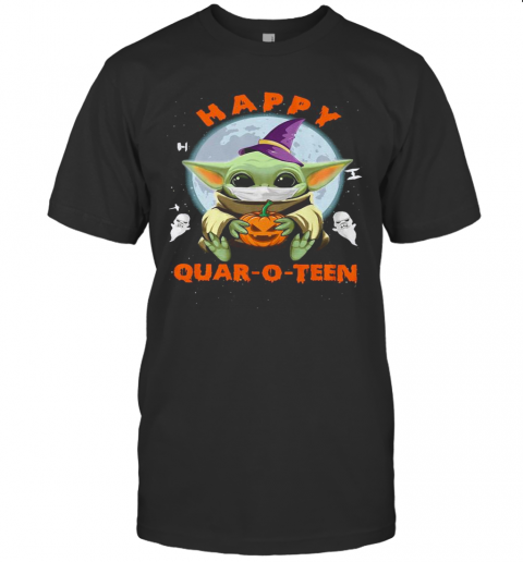 Baby Yoda Hug Pumpkin Happy Quar O Teen T-Shirt