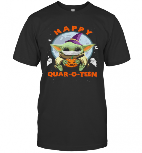 Baby Yoda Hug Pumpkin Happy Quar O Teen T-Shirt