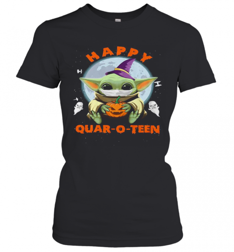 Baby Yoda Hug Pumpkin Happy Quar O Teen T-Shirt Classic Women's T-shirt