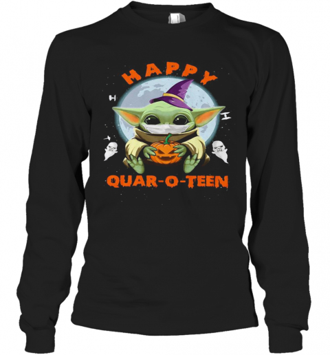 Baby Yoda Hug Pumpkin Happy Quar O Teen T-Shirt Long Sleeved T-shirt 