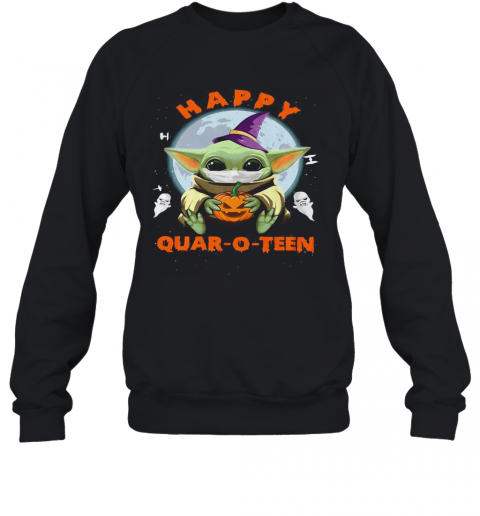 Baby Yoda Hug Pumpkin Happy Quar O Teen T-Shirt Unisex Sweatshirt