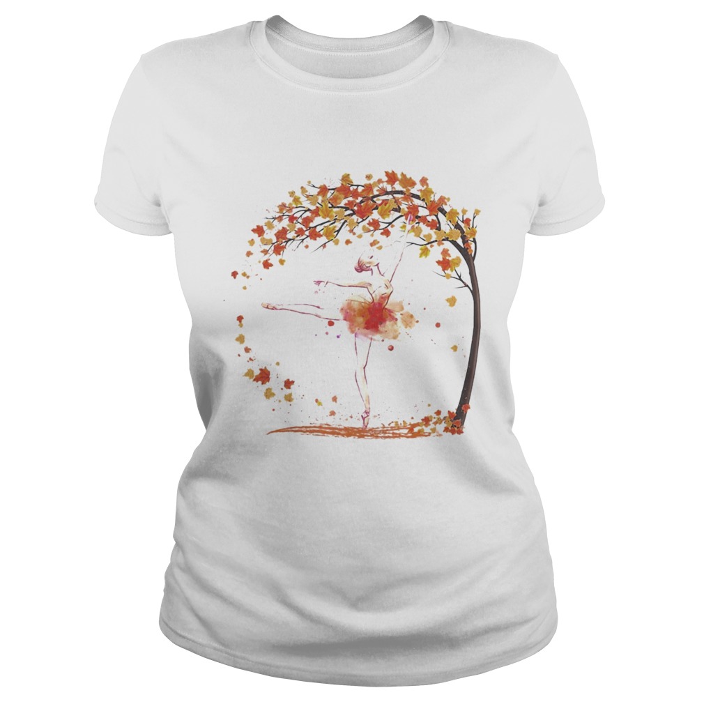 Ballet dance fall maple leaves Classic Ladies