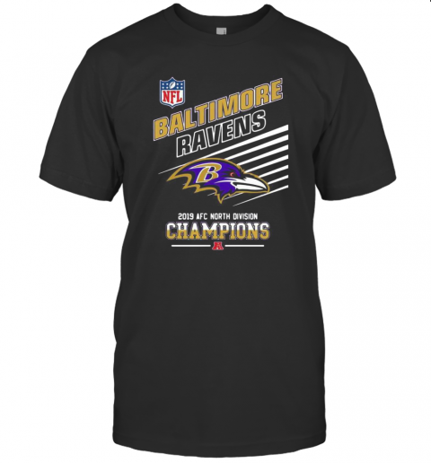 Baltimore Ravens Football 2019 Afc North Division Champions T-Shirt