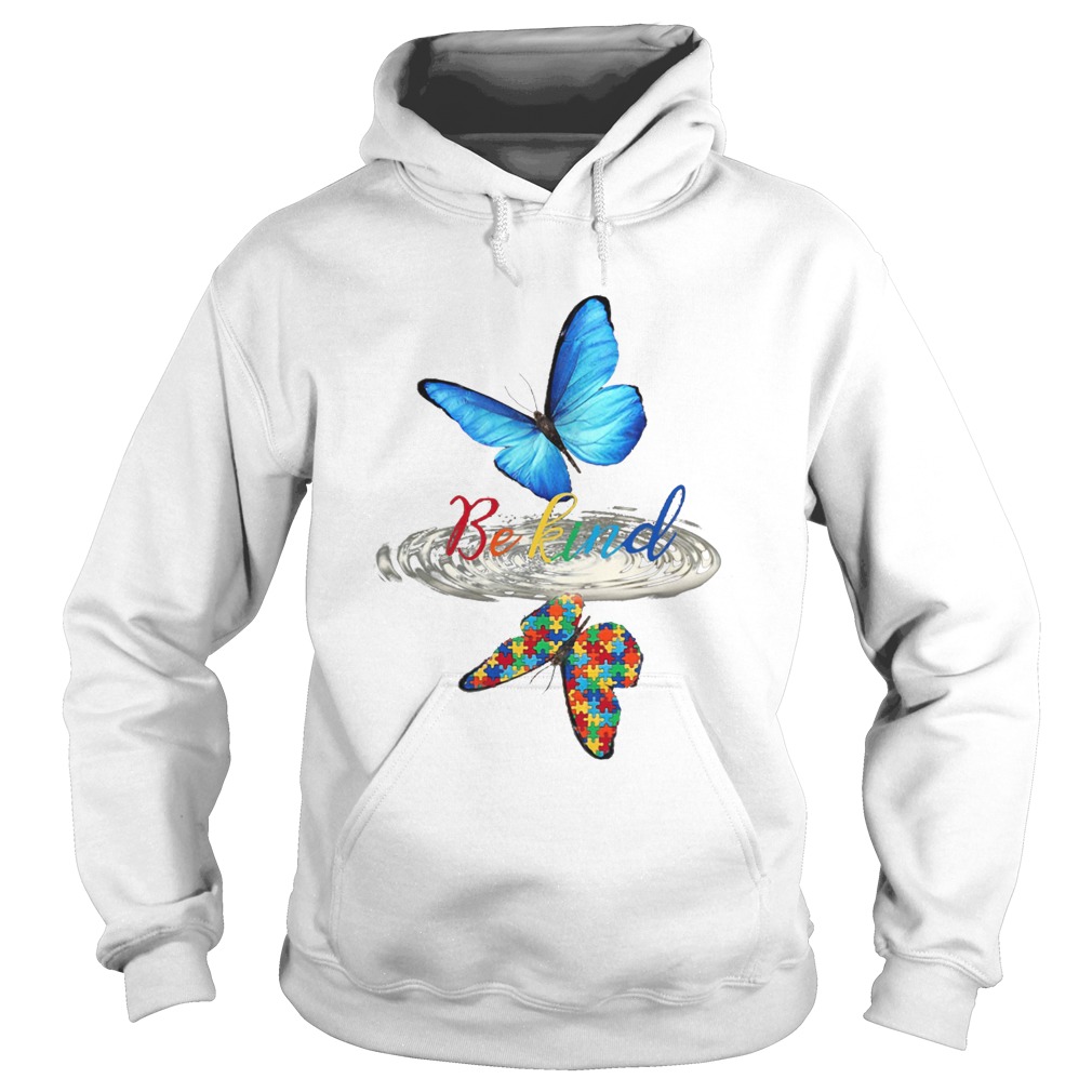 Be kind butterfly water reflection autism Hoodie