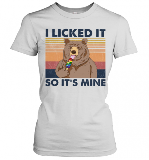 Bear I Licked It So It's Mine Vintage T-Shirt Classic Women's T-shirt