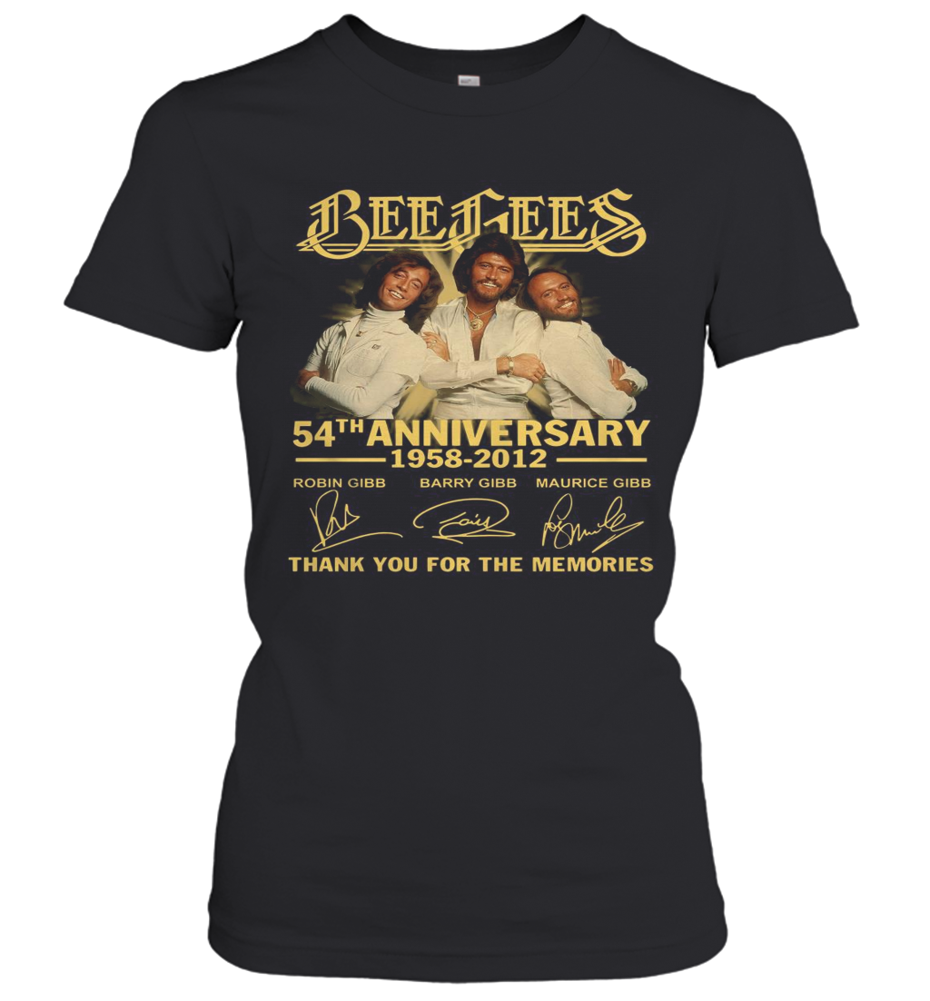 Bee Gees 54Th Anniversary 1958 2012 Thank You For The Memories Signatures T-Shirt Classic Women's T-shirt