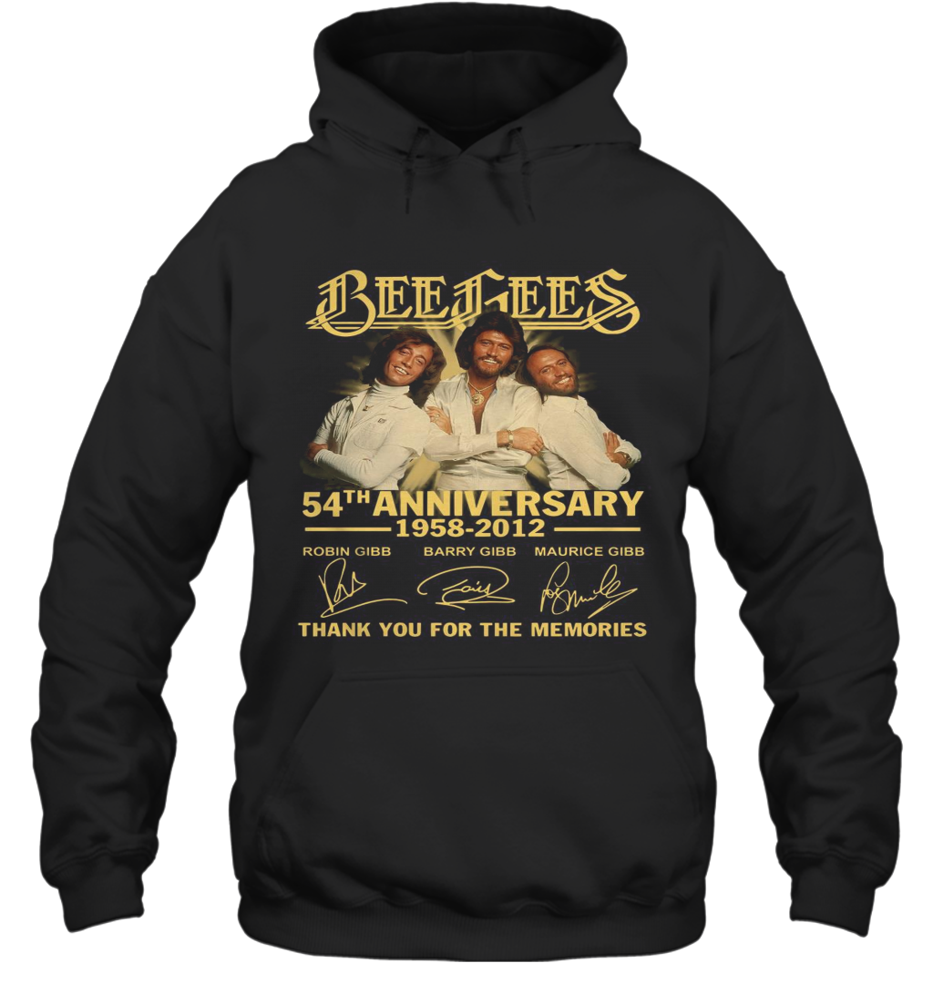 Bee Gees 54Th Anniversary 1958 2012 Thank You For The Memories Signatures T-Shirt Unisex Hoodie