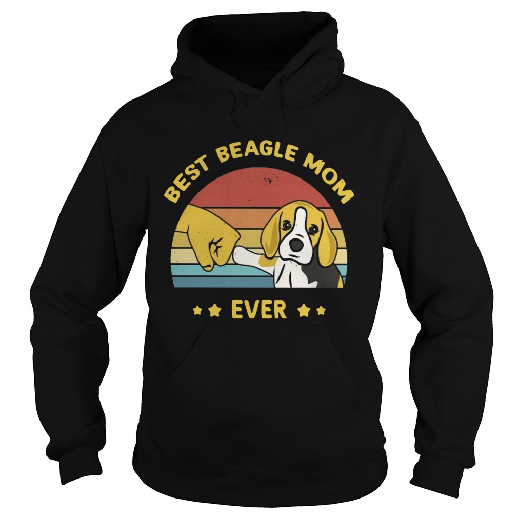 Best Beagle Mom Ever Retro Vintage Hoodie