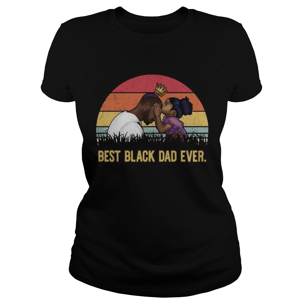 Best Black Dad Ever Vintage Classic Ladies
