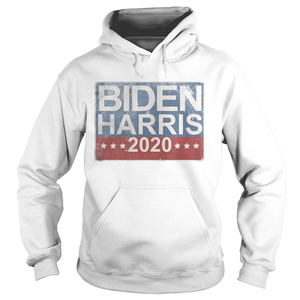 Biden Harris 2020 Vintage Retro Button Hoodie